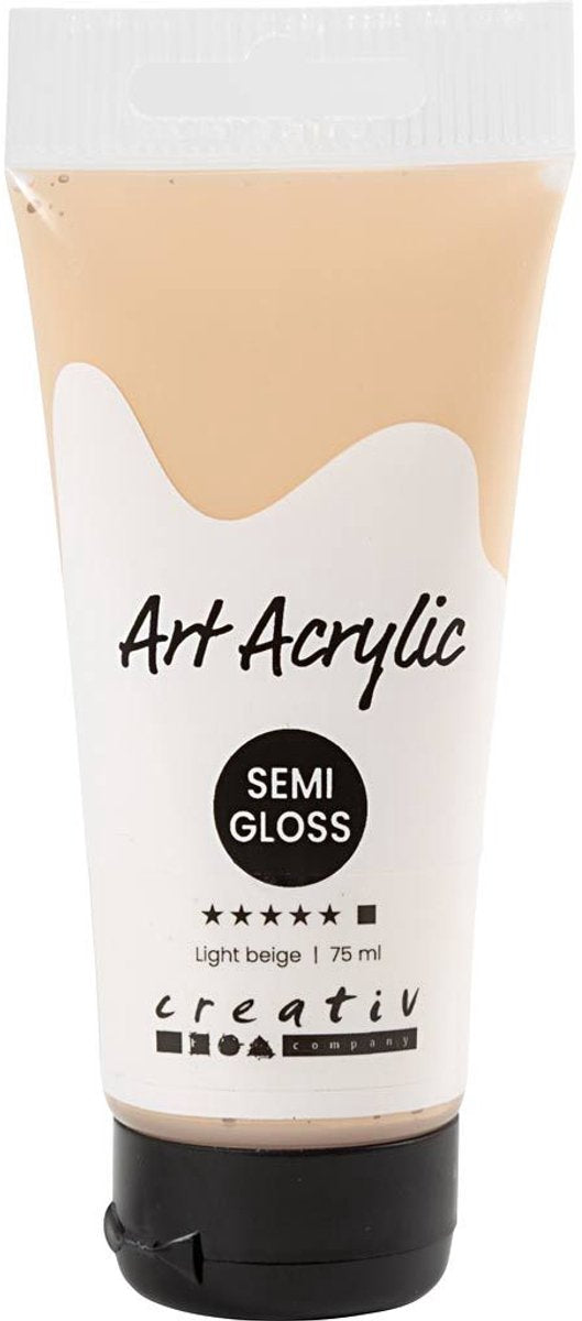 Creativ Company Pigment Art Acrylique Paint Pastel Coral, 75 ML