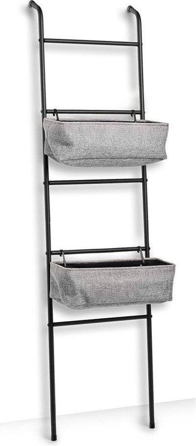 Étagère échelle Wenko pour salle de bain, 2 paniers de rangement, zeller