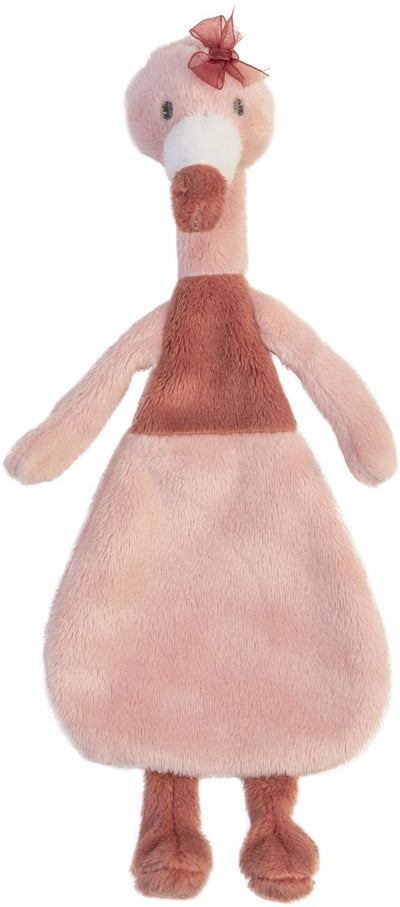Doudou joyeux cheval flamant violon - vieux rose - cadeau bébé