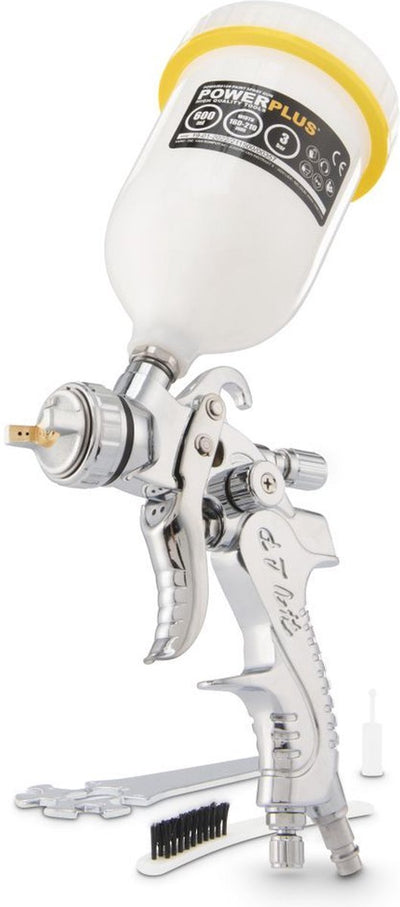Pistolet à peinture pneumatique Powerplus powair0109 - pulvérisateur de peinture - charge max. pression : 3bar - godet supérieur 600ml - largeur de pulvérisation 160-210mm - système hvlp