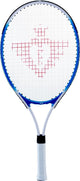 Racket de tennis avec couverture et 2 balles bleues