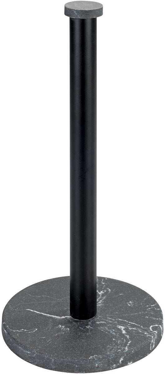 Sans marque sans marque porte-rouleau de cuisine aspect marbre noir 15-32 cm sur pied métal plastique
