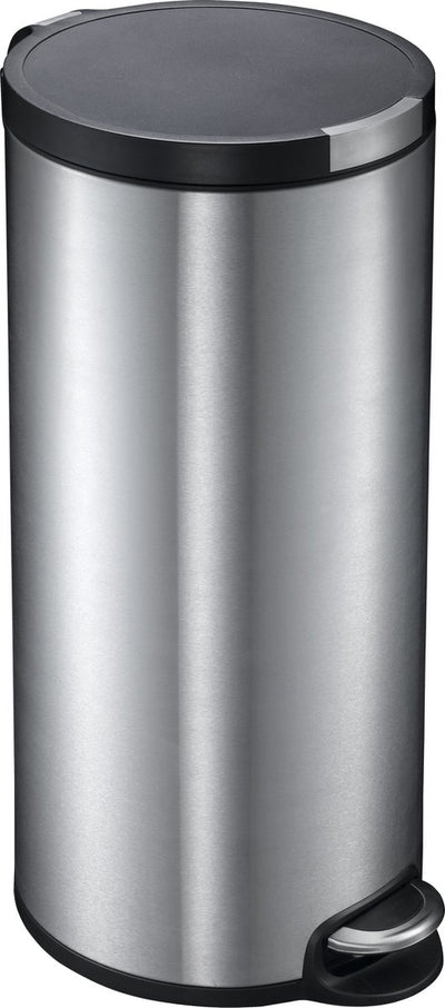 Eko - poubelle à pédale artistique 30 litres - plastique inox - acier inoxydable mat - poubelle