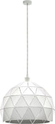 Lampe à suspension Eglo roccaforte - e27 - ø 40 cm - blanche