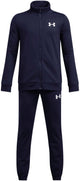 Under Armour UA Rival Knit Survêtement Bleu Survêtement Garçon - Minuit Marine - Minuit Marine - Blanc