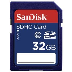 Carte SDHC 32 Go bleue