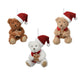 Decoris Pendentif de Noël ours polyester 7x6x12cm