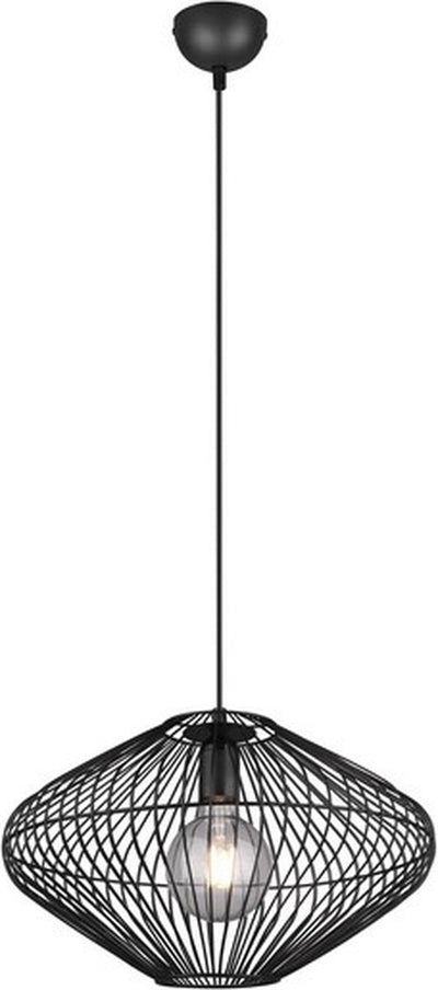Rl live your light reality cobain - lampe suspendue - noir mat - excl. 1x e27 7 w - montage au plafond - réglable en hauteur