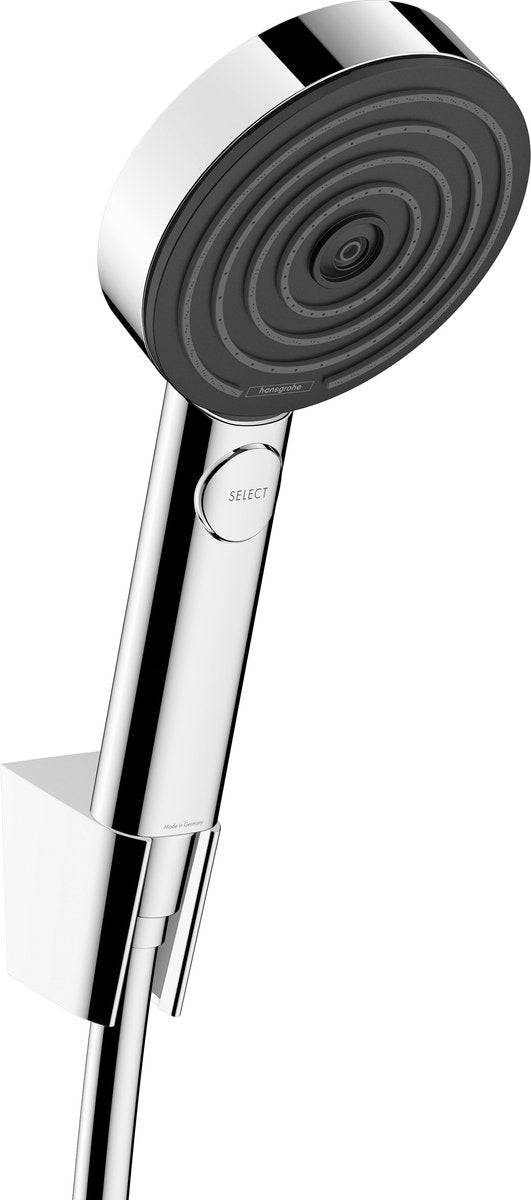 Hansgrohe pulsify select s - ensemble de pomme de douche, support et flexible, 3 types de jets, ecosmart, chromé 24306000