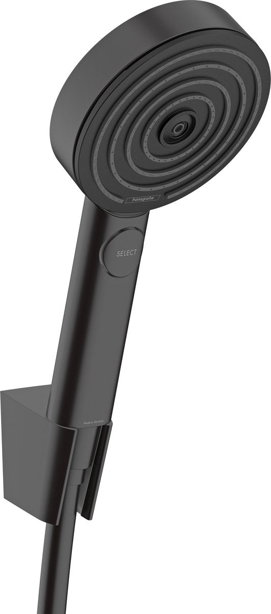 Hansgrohe pulsify select s - ensemble de pomme de douche, support et flexible, 3 types de jets, ecosmart, noir mat 24305670