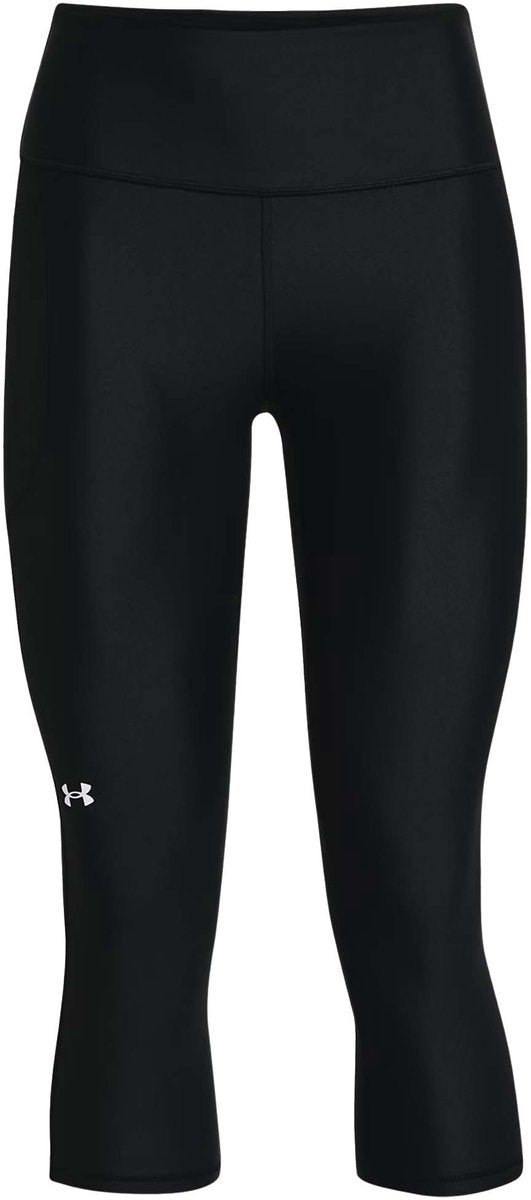 Under armour tech hi capri-blk pantalon de sport femme - noir - blanc