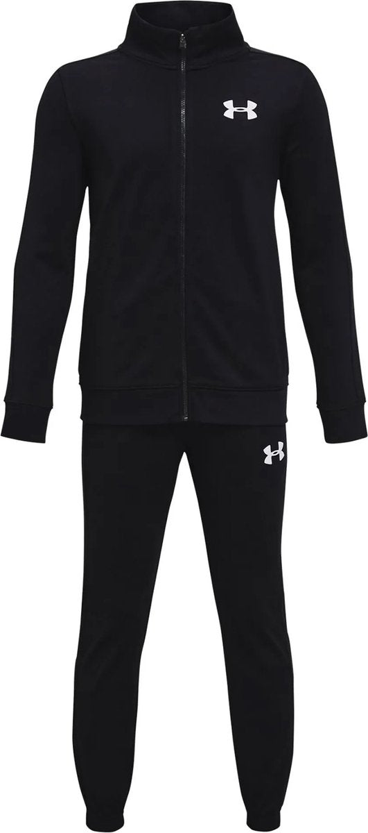 Under armour ua rival knit tracksuit-blk survêtement pour garçons - noir - blanc