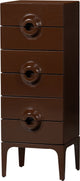 Commode fusionnée Woood 6 tiroirs - bois - marron rouge - 120x44x45 cm