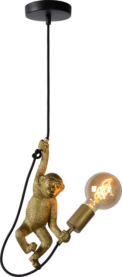 Lucide extravaganza chimpanzé - lampe suspendue - ø 17,6 cm - 1xe27 - noir