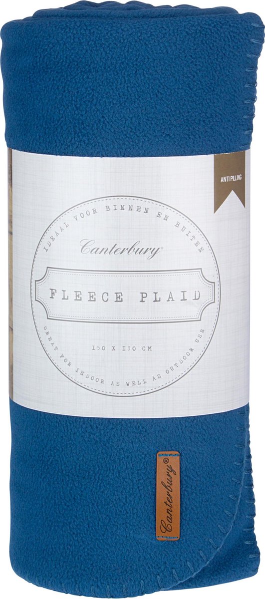 Polaire à carreaux Canterbury - cosy - bleu - 150x130 cm
