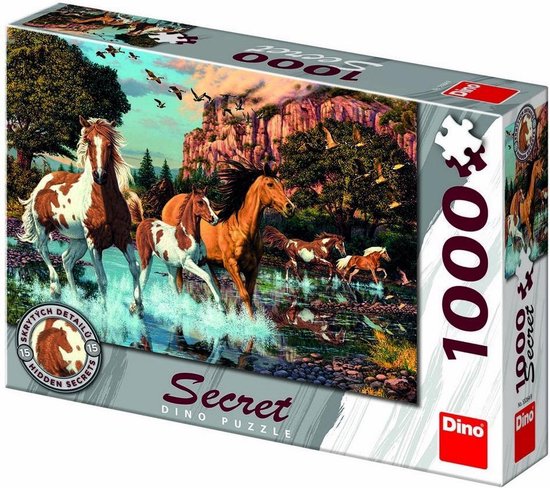 Puzzle avec chevaux secret 1000 pièces