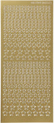Autocollants Creativ company, étoiles, feuille 10x23 cm, or, 1 feuille