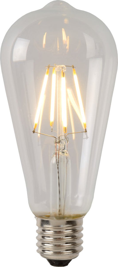 Lucide st64 classe b - lampe à filament - ø 6,4 cm - LED dimmable - E27 - 1x7W 2700K - transparent