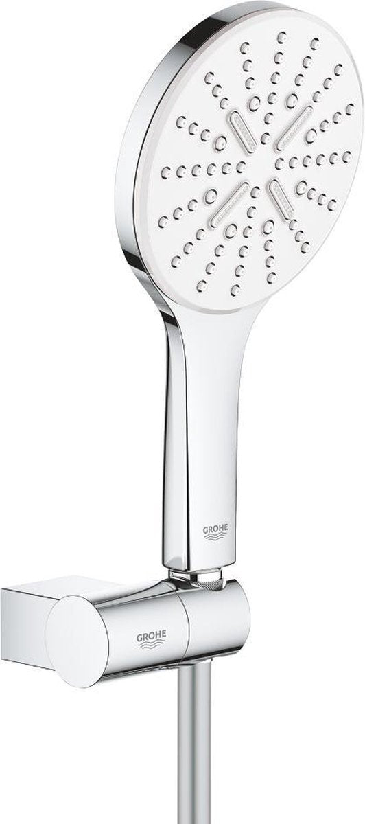 Grohe set de douche rainshower smartactive130 - réglable - chrome blanc lune - 26580ls0