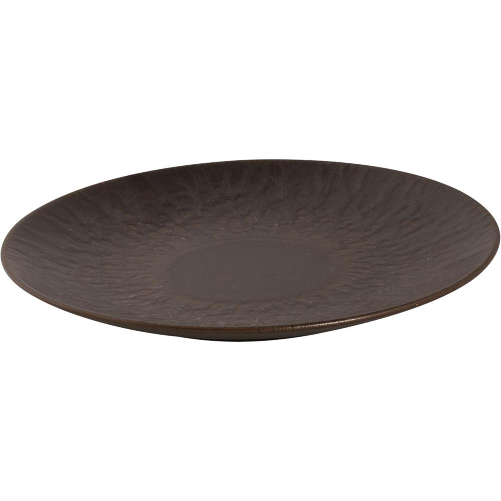 Palmer assiette ruston 21cm coupé marron 6 pièces
