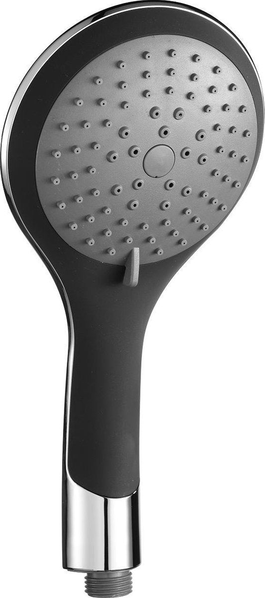 Douchette à main Schütte broadway - pomme de douche ø 12 cm - 5 positions - chrome noir