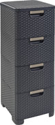 Système de tiroirs style Curver - 4x14l - anthracite
