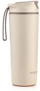 Bouteille d'eau Muitomas Never Fall Down - Système de ventouse anti-chute - Poignée antidérapante - Construction thermique - 450 ml - Blanc