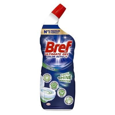 Bref 1066757 - Gel WC ultime color activ' + agrumes 700ml | 5 pièces
