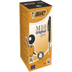 Stylo à bille bic m10 bouton poussoir fin pack 50 pièces