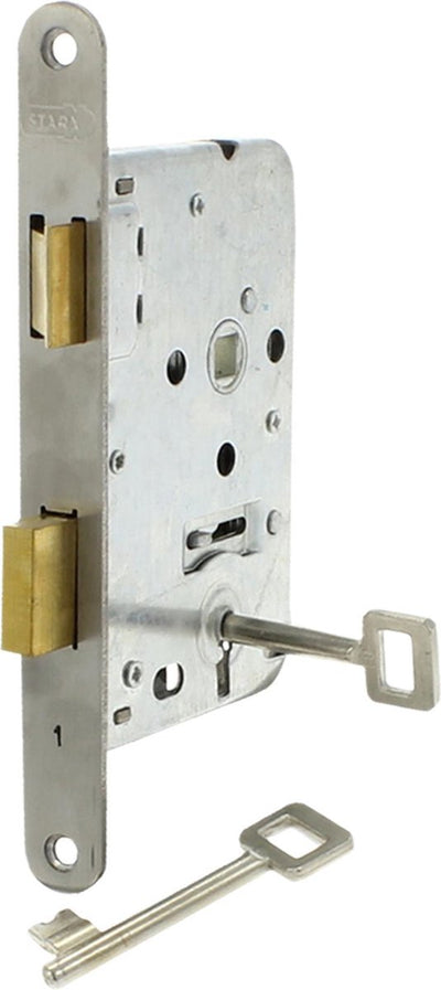 Plaque avant de serrure de porte de chambre Starx en acier inoxydable