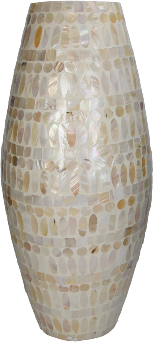 Vase collection Hd capiz ivoire 22x22x50cm