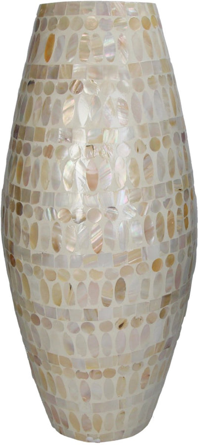 Vase collection Hd capiz ivoire 22x22x50cm