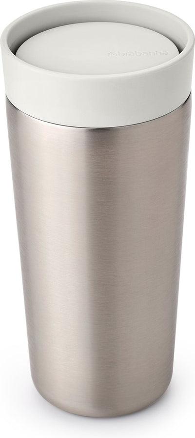 Brabantia make take tasse thermos - tasse à café à emporter - 360 ml - gris clair