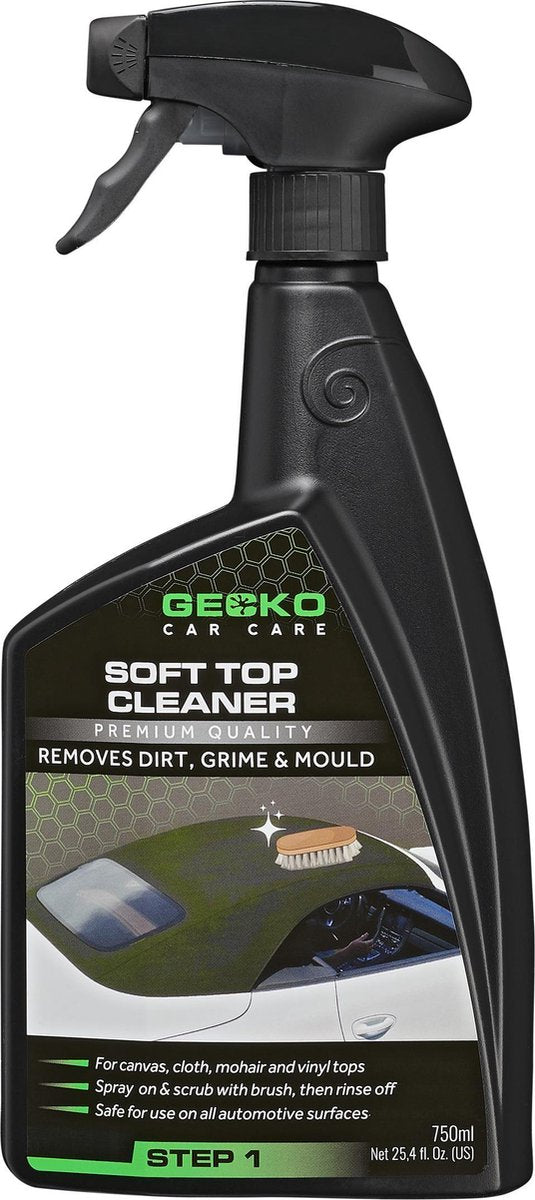 Gecko car care nettoyant pour cabriolet gecko (étape 1) 750 ml
