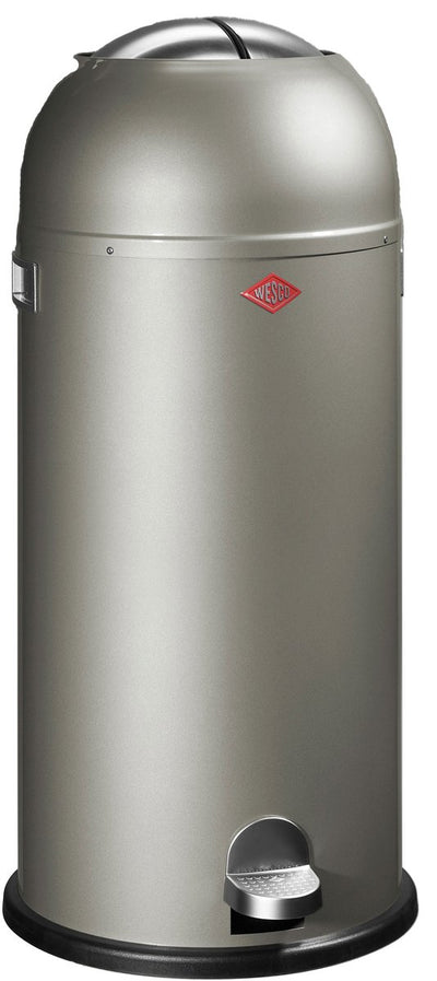Wesco kickmaster maxi poubelle | poubelle à pédale | 40 litres | métal - maillechort | poubelle - fabriquée en Allemagne