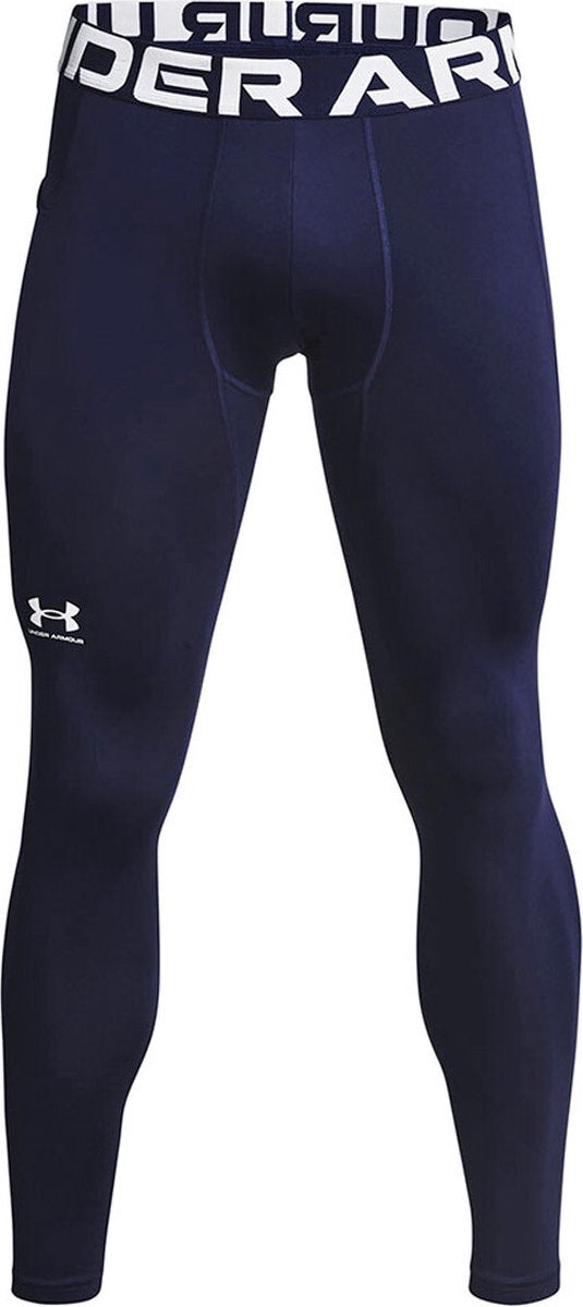 Under Armour UA CG Armour Leggings-Bleu Leggings de sport pour hommes - Midnight Navy - Blanc