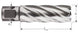 Rotec carottier hss-xe silver-line 33,0mm sl55