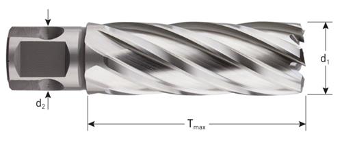 Rotec carottier hss-xe silver-line 25,0mm sl55