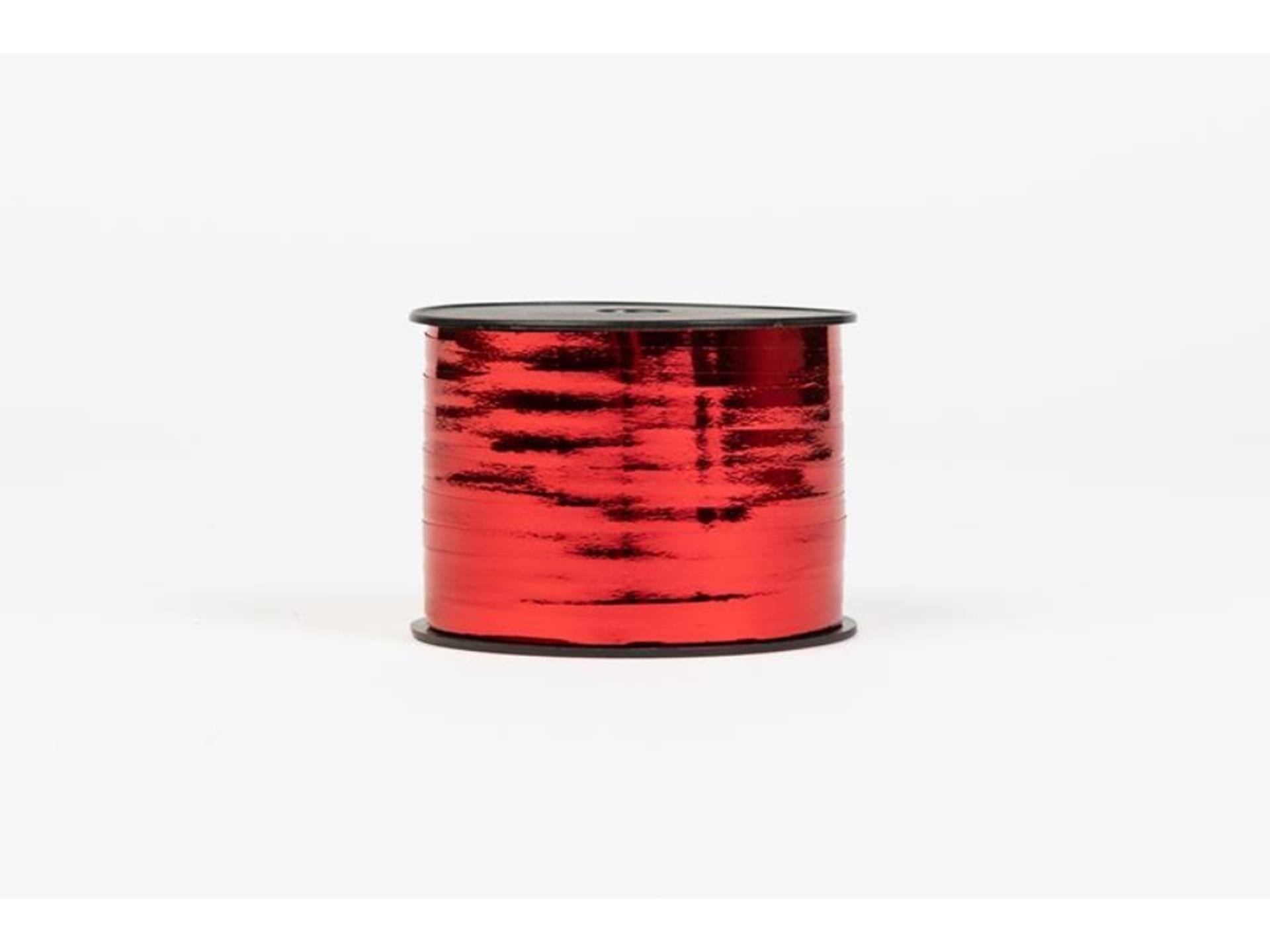 Ruban à friser Globos 250mx5mm rouge métallisé