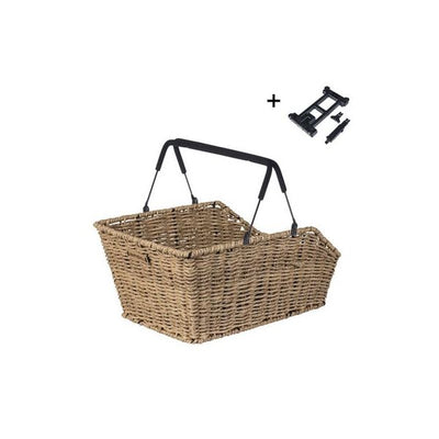 Panier de vélo en osier basilic Cento Rattan Mik 40 x 25 x 12 cm