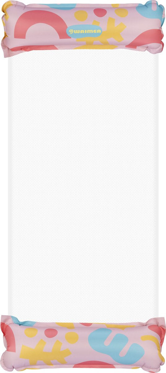 Hamac d'eau gonflable Waimea - rose - PVC - env. 137 x 70 cm