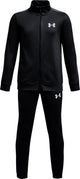 Under armour ua rival knit tracksuit-blk survêtement pour garçons - noir - blanc