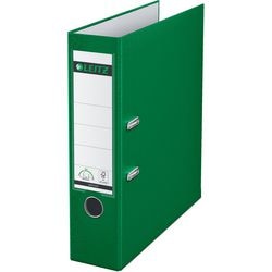 Ordner leitz 1010 plastique largeur 8cm vert insert étiquette trou de préhension