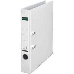 Ordner leitz 1015 plastique largeur 5,2 cm blanc insert étiquette trou de préhension