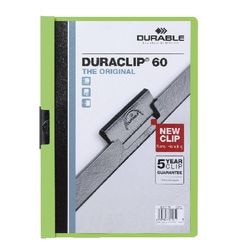 Chemises à pince plastique durable a4 22,5x31cm vert pince coulissante capacité 6 mm