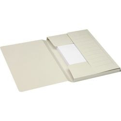 Dossier djois 3183607 carton 270g m2 folio 35x24cm gris imprimé 3 rabats