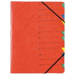 Dossier de tri page rouge a4