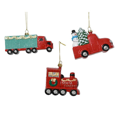 Decoris Pendentif de Noël véhicule 14x6,5x11cm