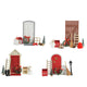 Decoris ensemble d'accessoires de village de Noël en bois 15x6x24cm