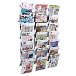 Abi porte-brochure mural alba 21x a4 78x112x13cm gris